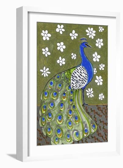 Penelope B Peacock-Blenda Tyvoll-Framed Giclee Print