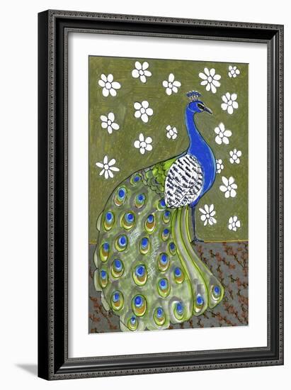 Penelope B Peacock-Blenda Tyvoll-Framed Giclee Print