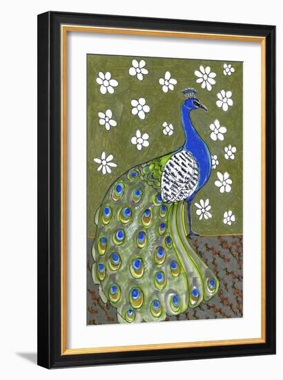 Penelope B Peacock-Blenda Tyvoll-Framed Giclee Print