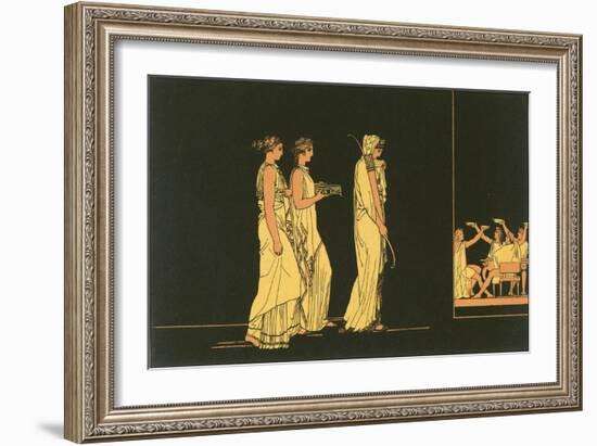 Penelope Carrying the Bow of Ulysses to the Suitors-John Flaxman-Framed Giclee Print