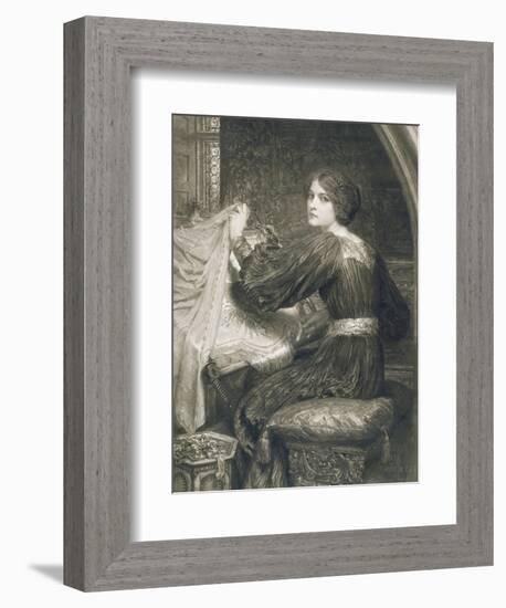 Penelope, Engraved by Norman Hirst (1862-C.1955) Pub. by Frost and Reed, 1903 (Mezzotint)-Frank Bernard Dicksee-Framed Giclee Print