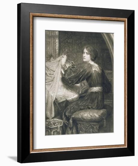 Penelope, Engraved by Norman Hirst (1862-C.1955) Pub. by Frost and Reed, 1903 (Mezzotint)-Frank Bernard Dicksee-Framed Giclee Print