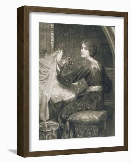 Penelope, Engraved by Norman Hirst (1862-C.1955) Pub. by Frost and Reed, 1903 (Mezzotint)-Frank Bernard Dicksee-Framed Giclee Print