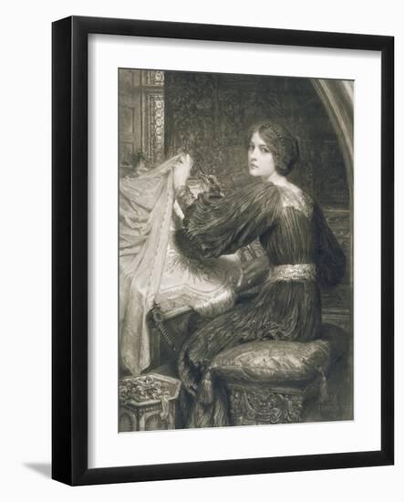 Penelope, Engraved by Norman Hirst (1862-C.1955) Pub. by Frost and Reed, 1903 (Mezzotint)-Frank Bernard Dicksee-Framed Giclee Print