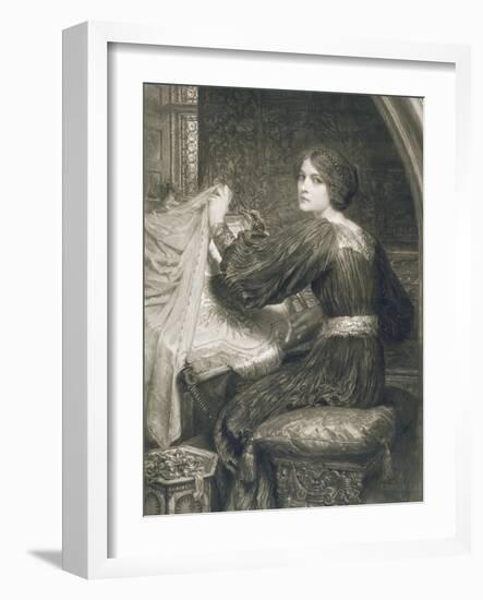 Penelope, Engraved by Norman Hirst (1862-C.1955) Pub. by Frost and Reed, 1903 (Mezzotint)-Frank Bernard Dicksee-Framed Giclee Print