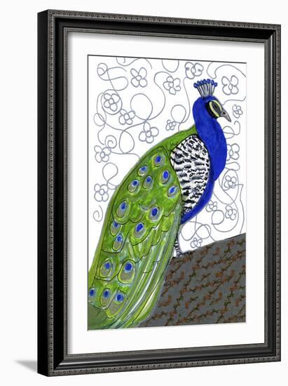 Penelope Peacock-Blenda Tyvoll-Framed Giclee Print