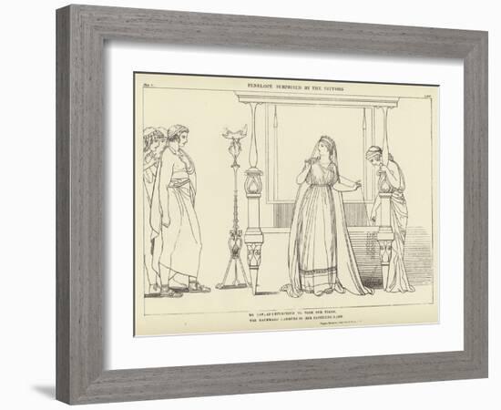 Penelope Surprised by the Suitors-John Flaxman-Framed Giclee Print