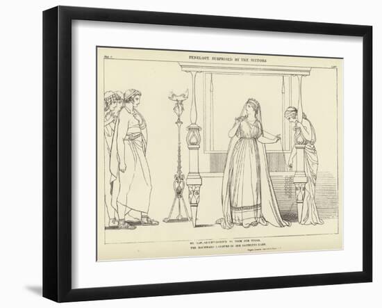 Penelope Surprised by the Suitors-John Flaxman-Framed Giclee Print