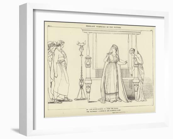 Penelope Surprised by the Suitors-John Flaxman-Framed Giclee Print