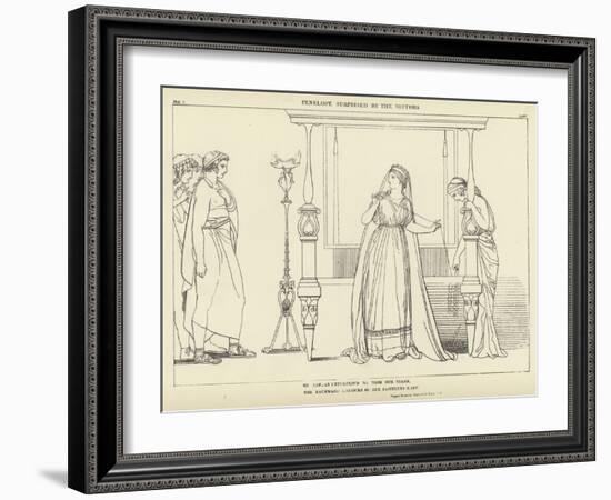 Penelope Surprised by the Suitors-John Flaxman-Framed Giclee Print