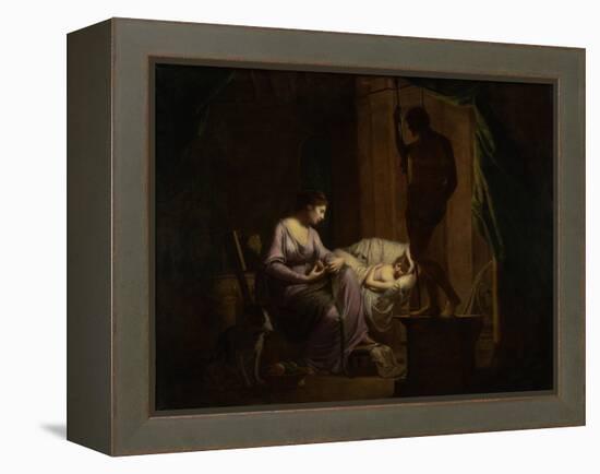 Penelope Unraveling Her Web, 1783-4-Joseph Wright of Derby-Framed Premier Image Canvas