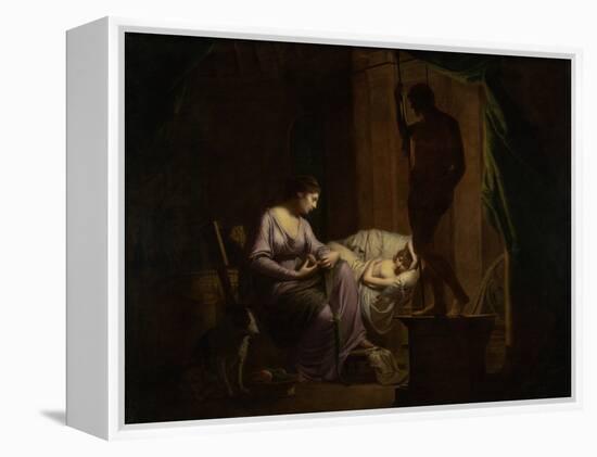 Penelope Unraveling Her Web, 1783-4-Joseph Wright of Derby-Framed Premier Image Canvas