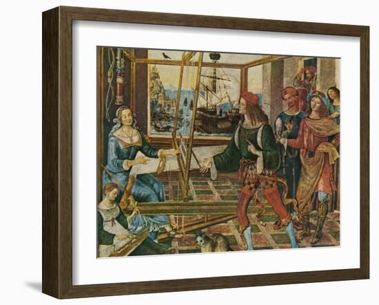 'Penelope with the Suitors', 1509, (1909)-Bernardino Pinturicchio-Framed Giclee Print
