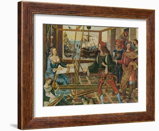 'Penelope with the Suitors', 1509, (1909)-Bernardino Pinturicchio-Framed Giclee Print