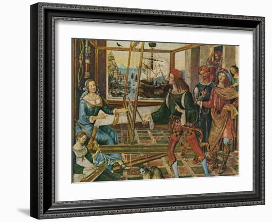 'Penelope with the Suitors', 1509, (1909)-Bernardino Pinturicchio-Framed Giclee Print