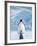 Penguin and Chick-null-Framed Art Print