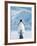 Penguin and Chick-null-Framed Art Print