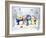 Penguin Friends-MAKIKO-Framed Giclee Print