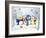 Penguin Friends-MAKIKO-Framed Giclee Print