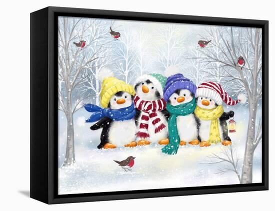 Penguin Friends-MAKIKO-Framed Premier Image Canvas