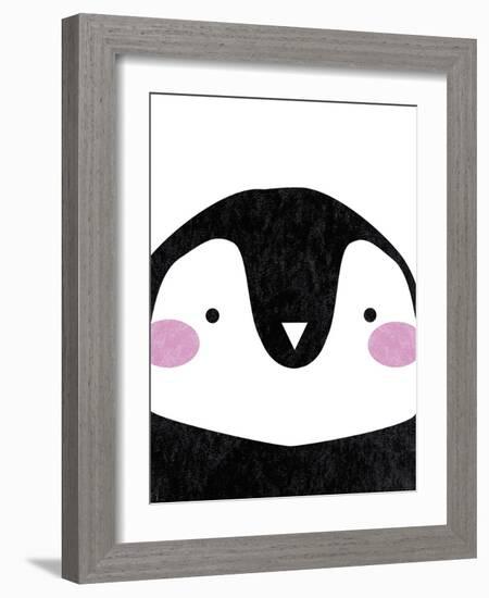 Penguin Hugs-Clara Wells-Framed Art Print