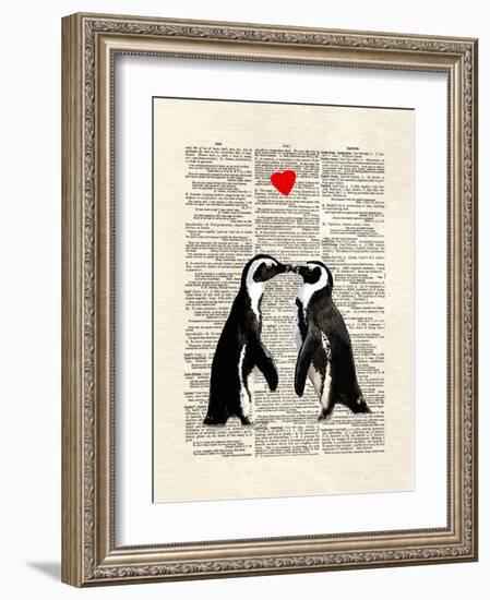 Penguin Lovers-Matt Dinniman-Framed Art Print