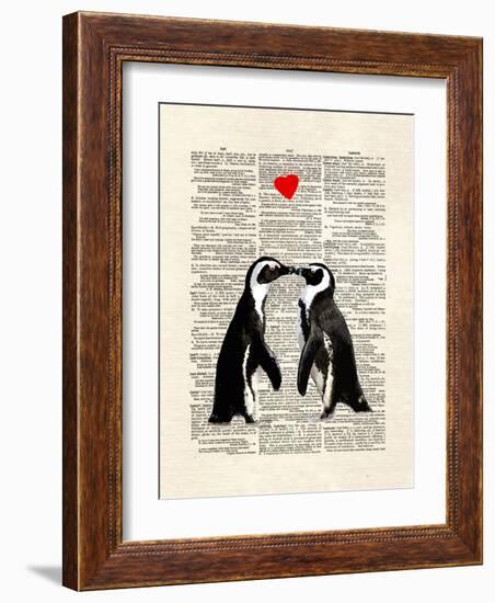 Penguin Lovers-Matt Dinniman-Framed Art Print