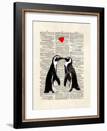 Penguin Lovers-Matt Dinniman-Framed Art Print