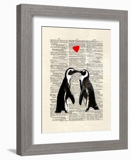 Penguin Lovers-Matt Dinniman-Framed Art Print