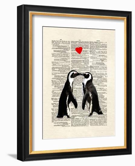 Penguin Lovers-Matt Dinniman-Framed Art Print