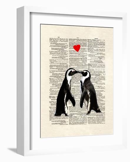 Penguin Lovers-Matt Dinniman-Framed Art Print