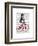 Penguin on Bicycle-Fab Funky-Framed Art Print