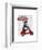 Penguin On Red Moped-Fab Funky-Framed Premium Giclee Print