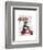 Penguin On Red Moped-Fab Funky-Framed Art Print