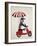 Penguin On Red Moped-Fab Funky-Framed Art Print