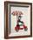 Penguin On Red Moped-Fab Funky-Framed Art Print