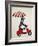 Penguin On Red Moped-Fab Funky-Framed Art Print