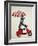 Penguin On Red Moped-Fab Funky-Framed Art Print