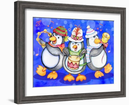 Penguin Percussion-Valarie Wade-Framed Premium Giclee Print