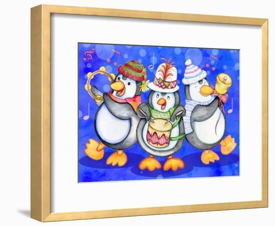 Penguin Percussion-Valarie Wade-Framed Premium Giclee Print