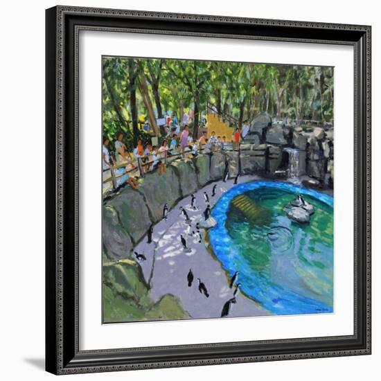 Penguin Pool, Madrid Zoo, 2015-Andrew Macara-Framed Giclee Print