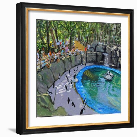 Penguin Pool, Madrid Zoo, 2015-Andrew Macara-Framed Giclee Print