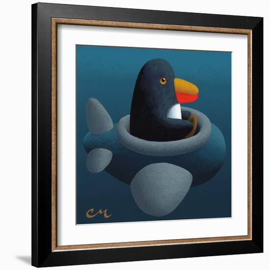 Penguin-Chris Miles-Framed Art Print