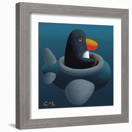 Penguin-Chris Miles-Framed Art Print