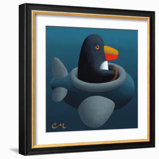 Penguin-Chris Miles-Framed Art Print