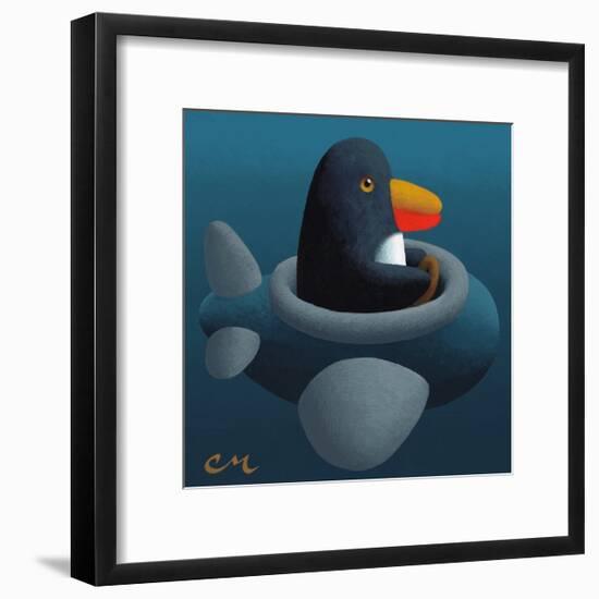 Penguin-Chris Miles-Framed Art Print