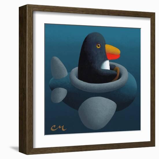 Penguin-Chris Miles-Framed Art Print