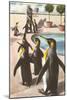 Penguins at the Zoo-null-Mounted Art Print