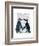 Penguins in Love-Fab Funky-Framed Art Print