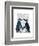 Penguins in Love-Fab Funky-Framed Art Print